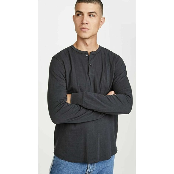 Madewell Other - Madewell Doubledown Henley Shirt Cotton Pullover Long Sleeve Coal Gray Size XXL